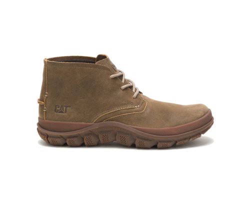 Botas Cuero Caterpillar Fused Tri Mid Hombre Marrones Verde | Argentina JIRQY-2459