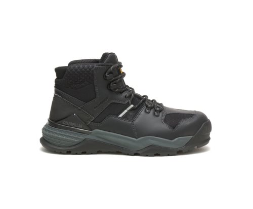 Botas De Trabajo Caterpillar Provoke Mid Waterproof Alloy Puntera Hombre Black/Grey | Argentina WXJ