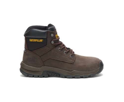 Botas De Trabajo Caterpillar Upholder Waterproof Steel Puntera Hombre Chocolate Oscuro | Argentina